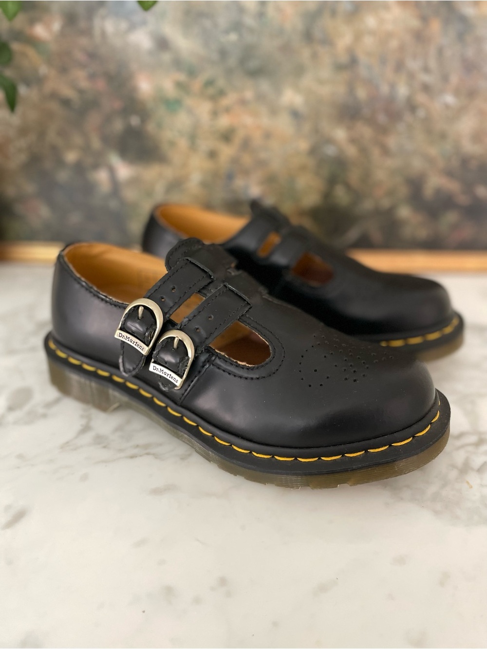Dr. Martens Mary‎ Jane Shoes  Black Leather Womens Size 7 - Picture 3 of 8